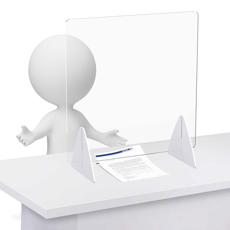 �" Distancing Barrier With Acrylic Legs