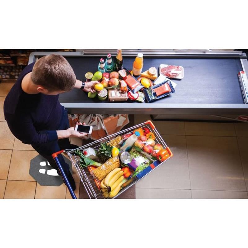 13" X 13" Social Distancing Floor Mat 2