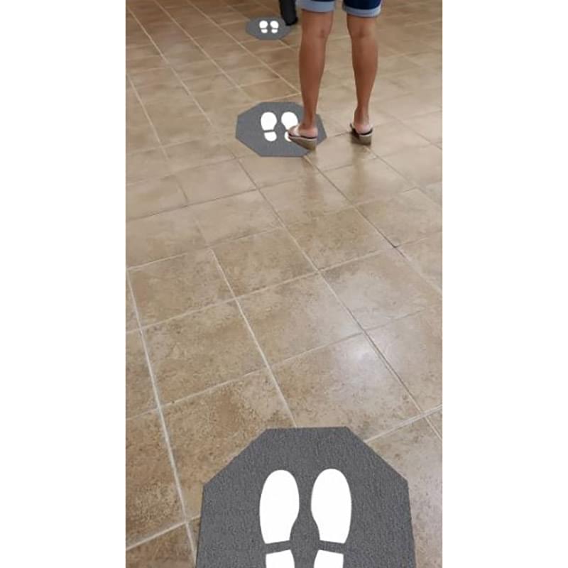 13" X 13" Social Distancing Floor Mat 3