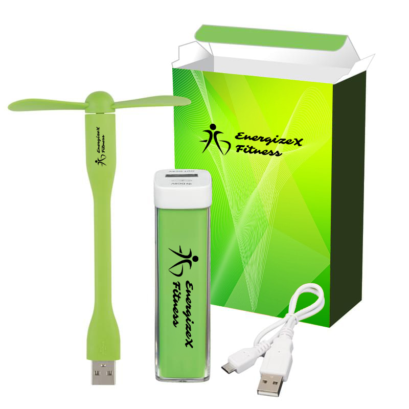 UL-Listed Compact USB Fan and Power Bank Box