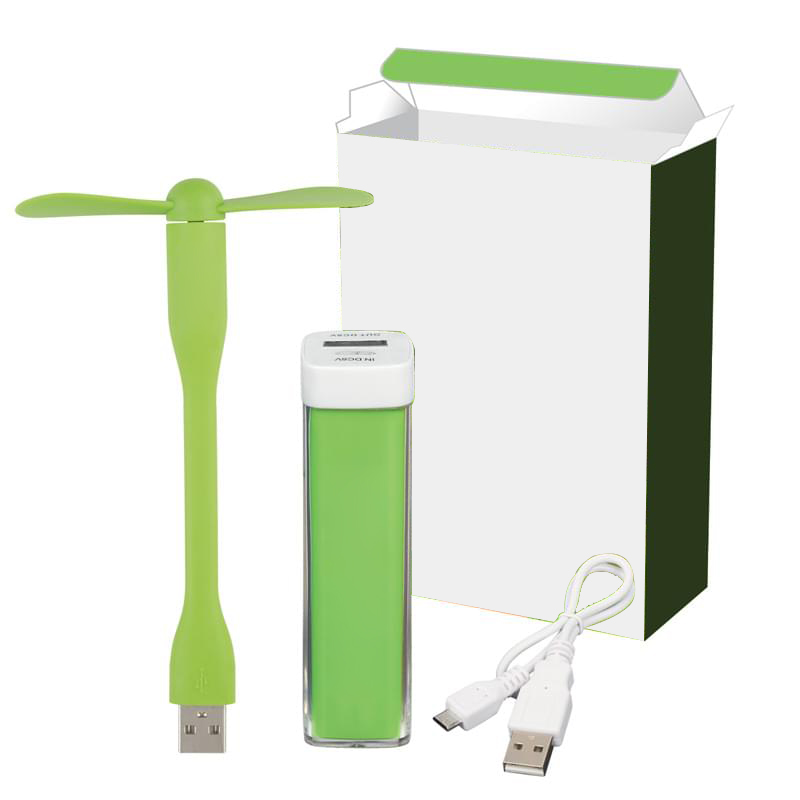 UL-Listed Compact USB Fan and Power Bank Box 2