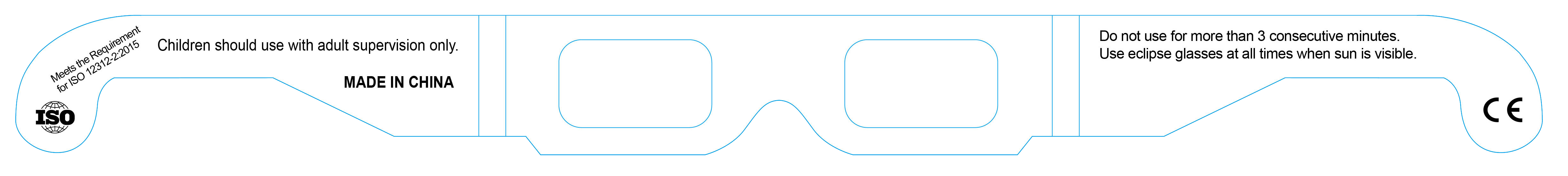 Youth Full Color Custom Solar Eclipse Paper Glasses - CE & Iso Certified 3