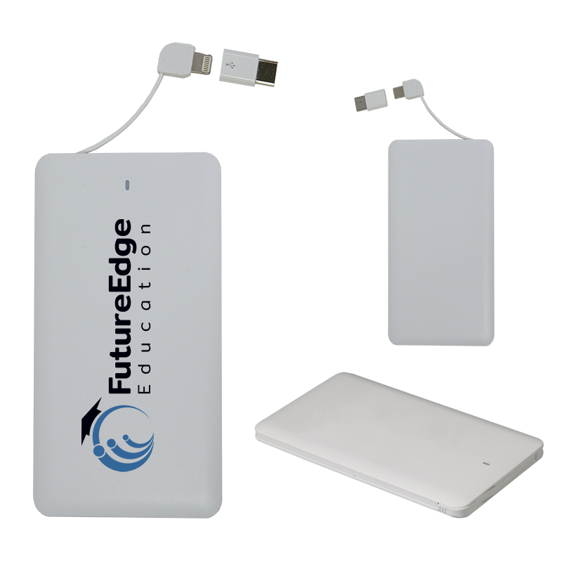 Super Slim Power Bank with Built In Cable 4000