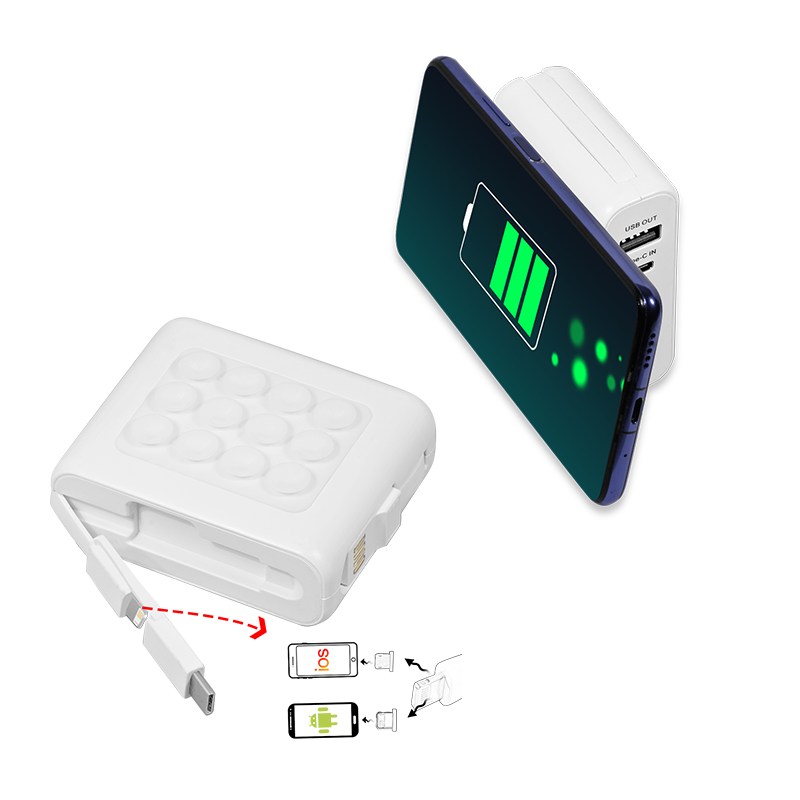 Christiana Wireless Power Bank with Built-in Charging Cables 2