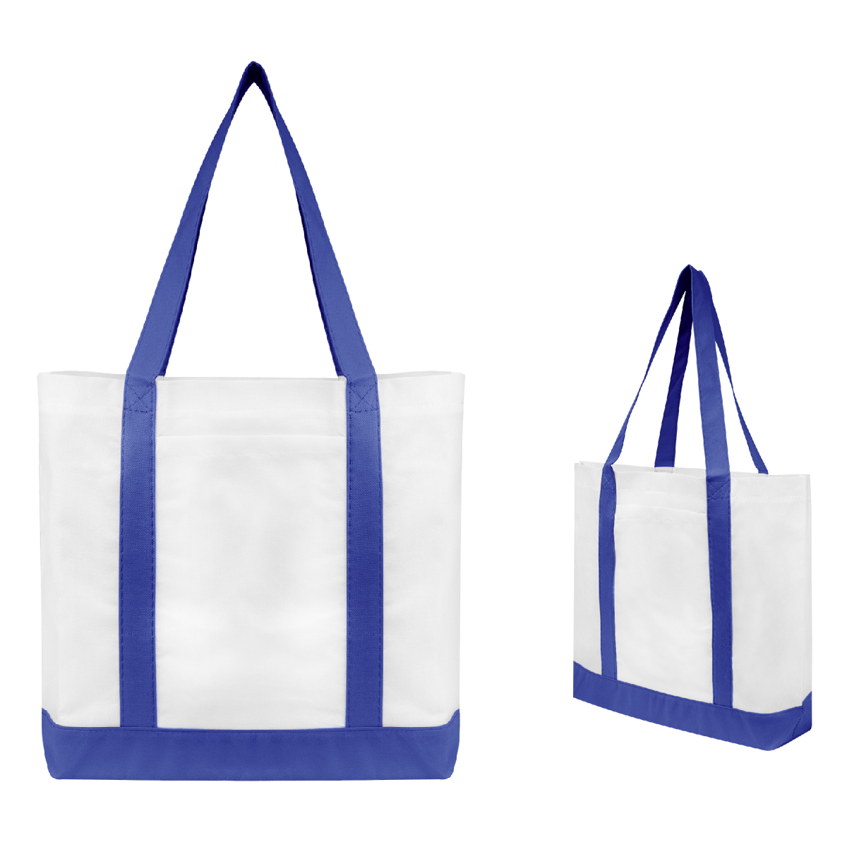 WHITE WITH ROYAL BLUE
