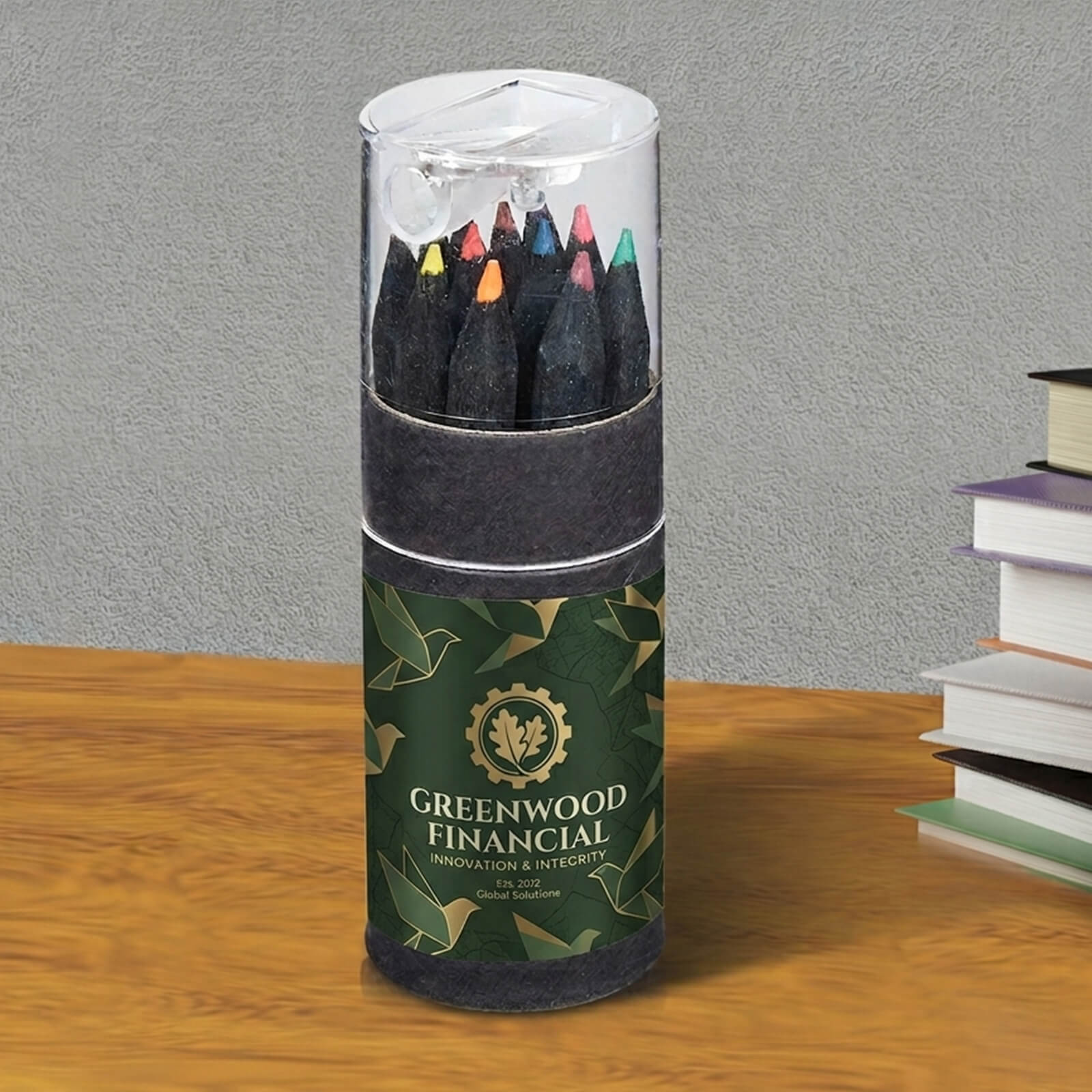 Blackwood 12-Piece Colored Pencil Set In Tube With Sharpener