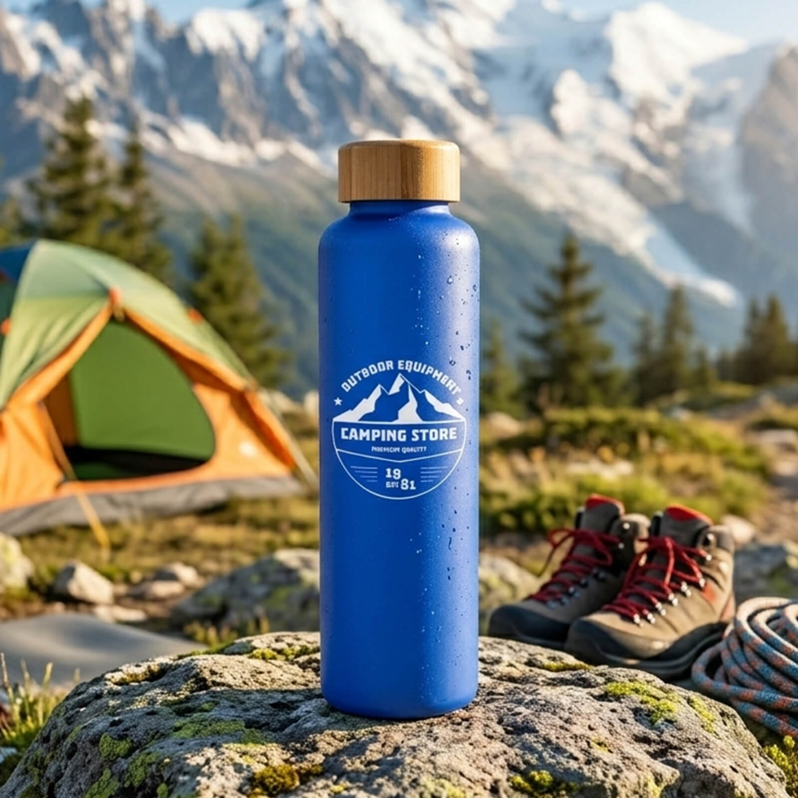 17 Oz. Belle Glass Bottle With Bamboo Lid