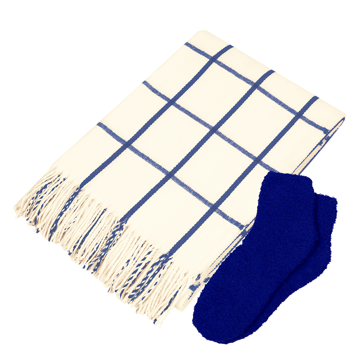 WHITE WITH NAVY BLUE