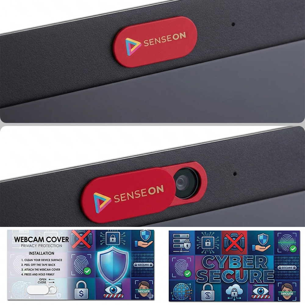 Security Webcam Cover on Cardstock Mailer for No. 10 Envelope