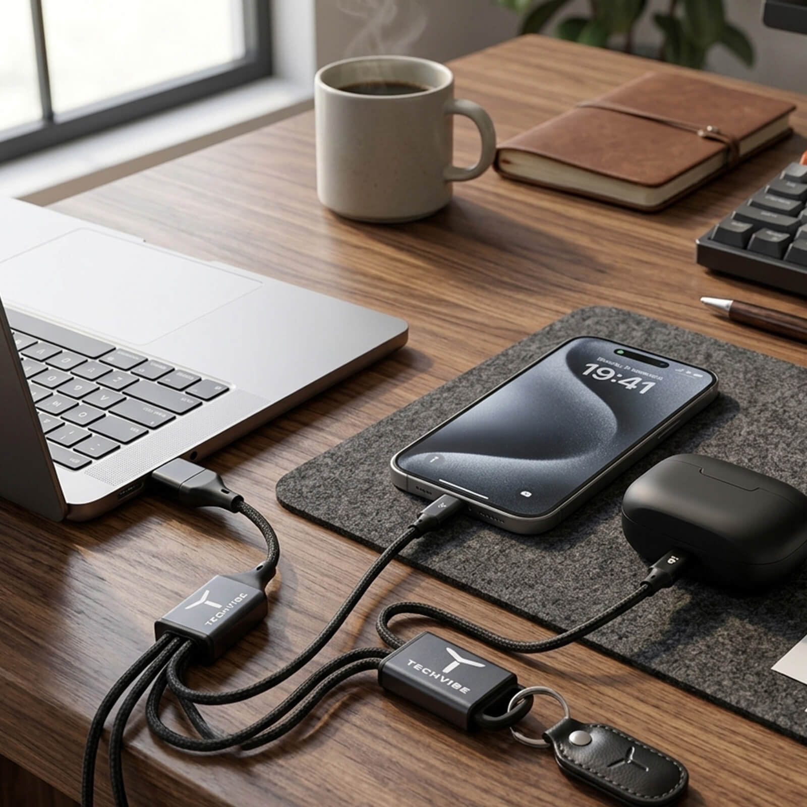 Connect Plus 3-in-1 Charging Cable with Type-C Input