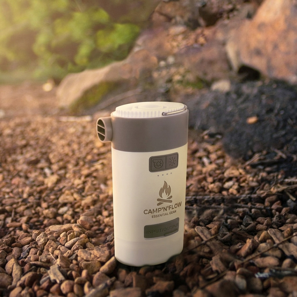 3-in-1 Air Pump Solar Charger with Camping Lamp