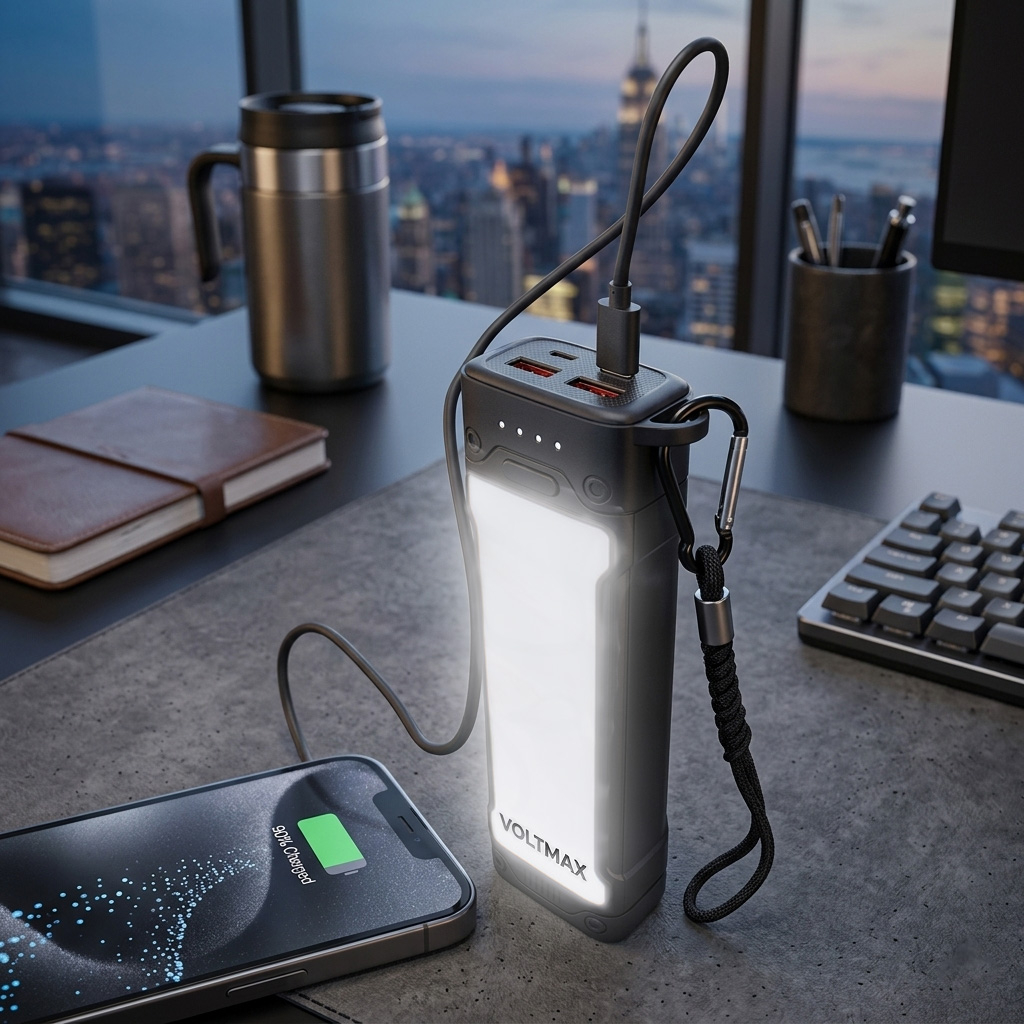 20,000 mAh Power Bank with Flash Light