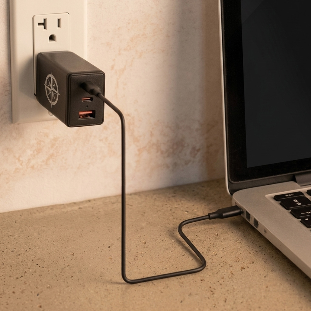 65W Laptop and Phone Wall Charger