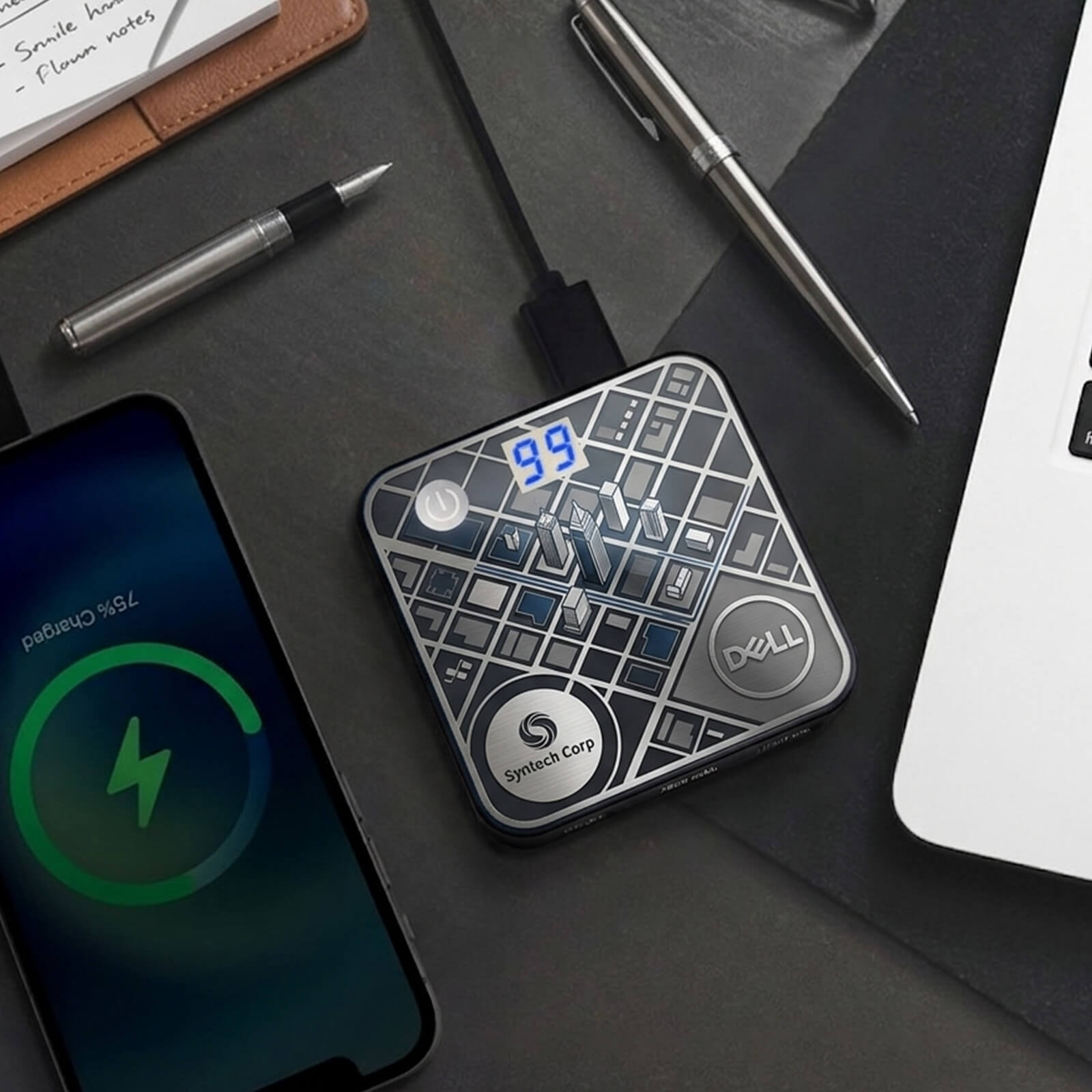 Power Square 7800 mAh Charger with Two USB Ports