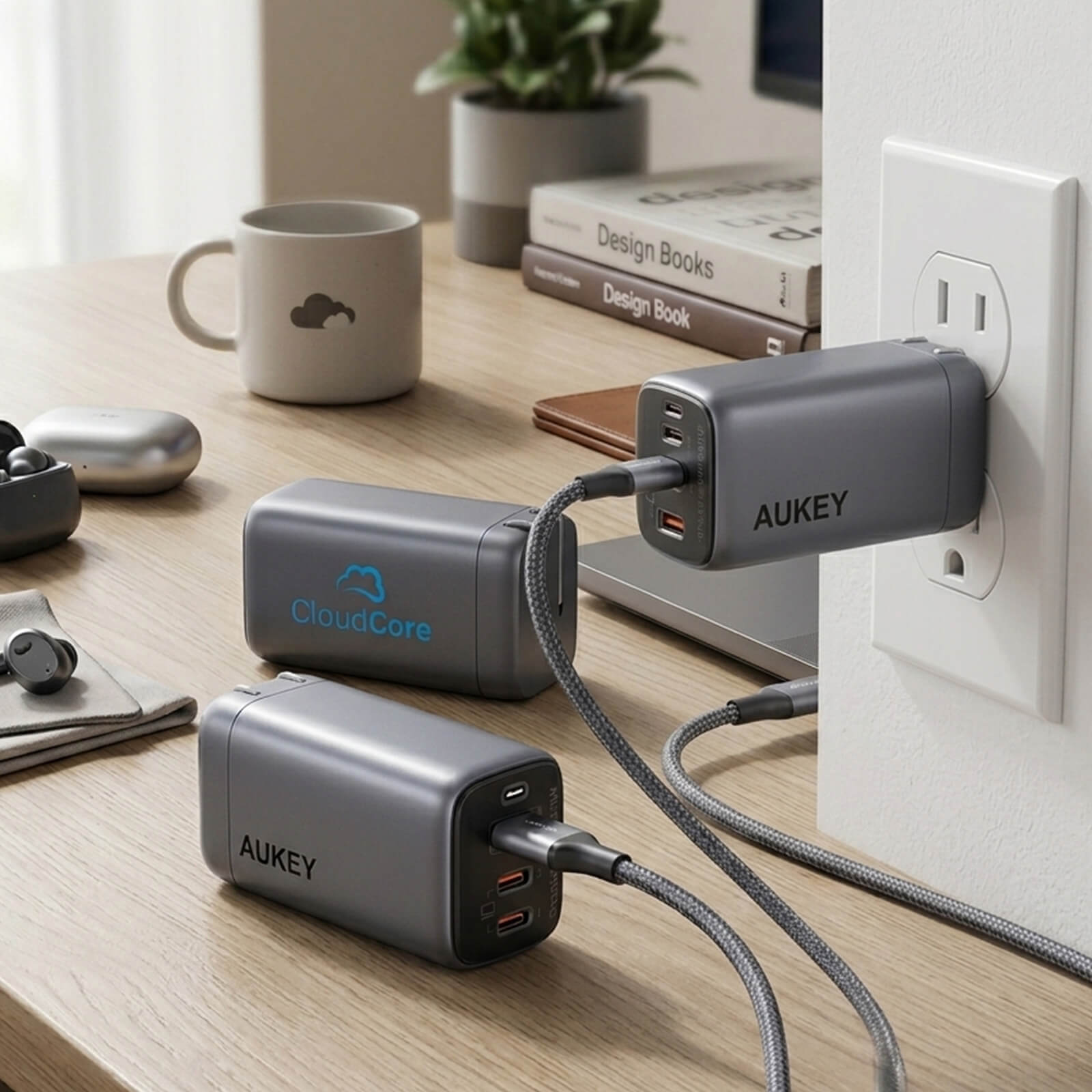 Aukey 3-Port 67W PD Wall Charger