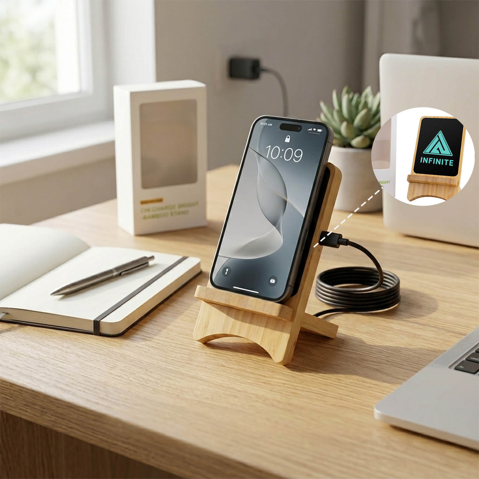 Chi Charge Bright - Bamboo Stand