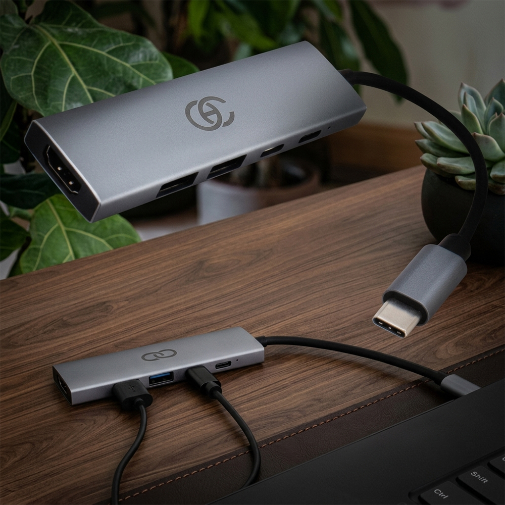 USB-C Hub 5-in-1 Multiport Adapter 100W PD and HDMI