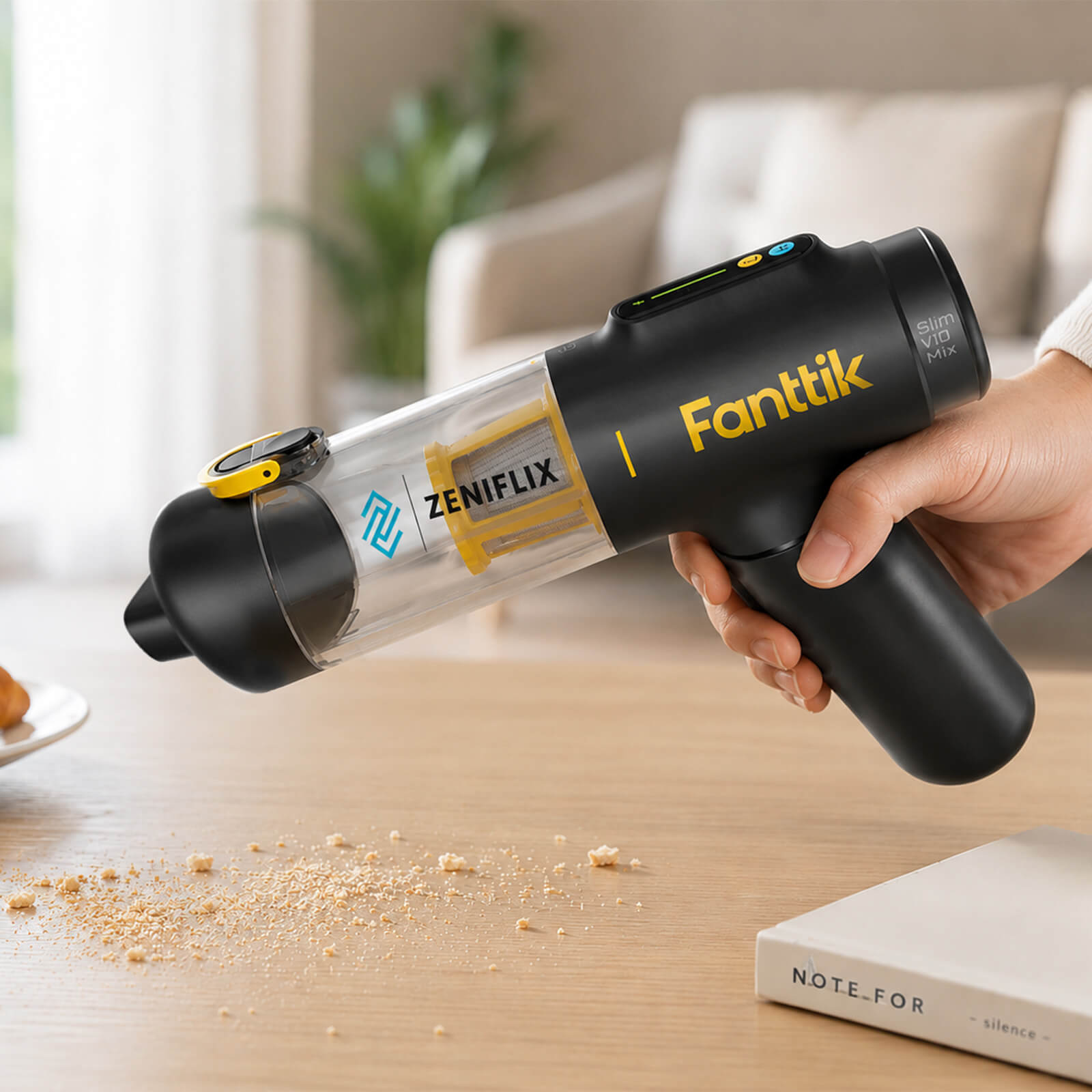 Fanttik Slim X200 V10 Mix Cordless Car Vacuum, 4 in 1 Handheld Air Duster