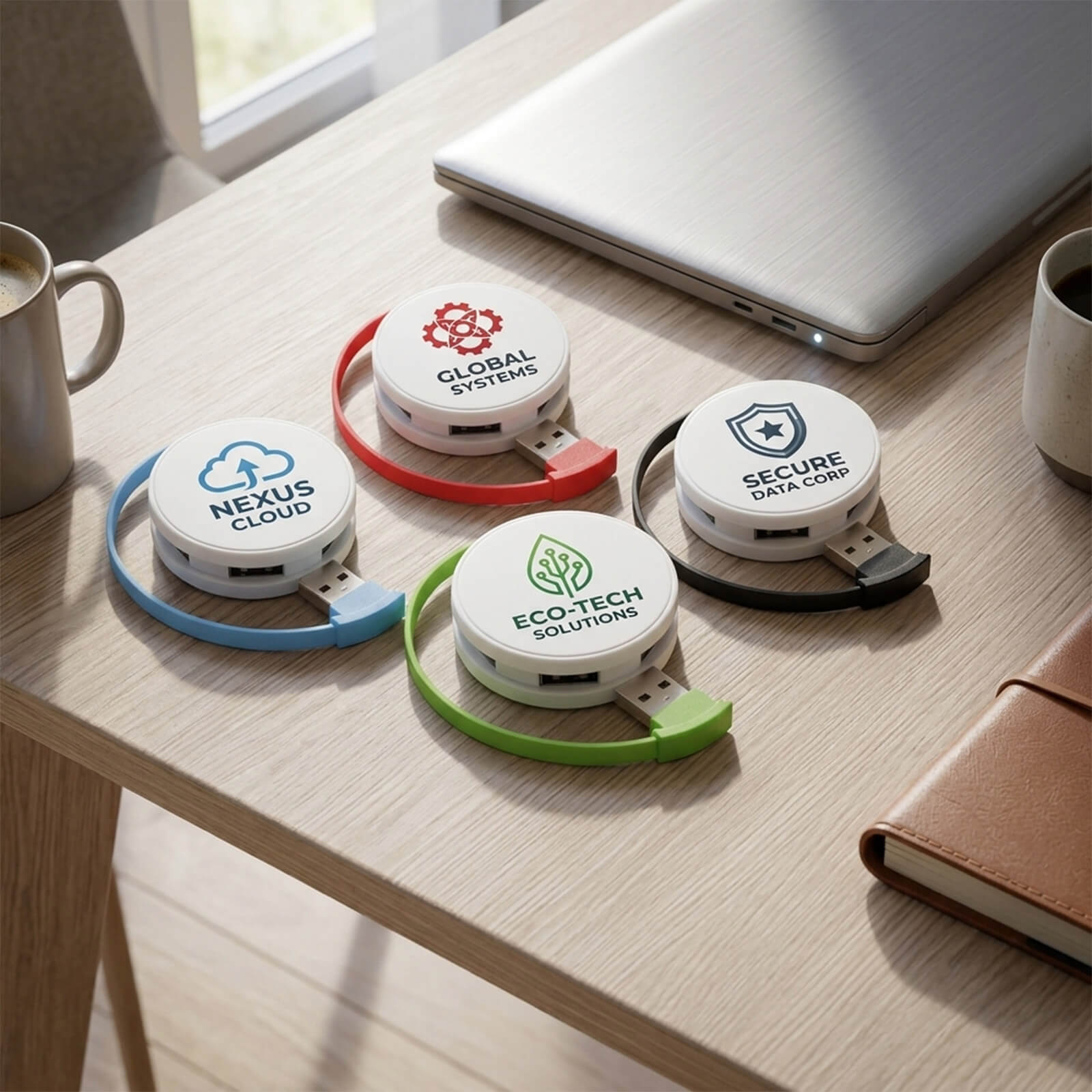 Round 4-Port USB Hub