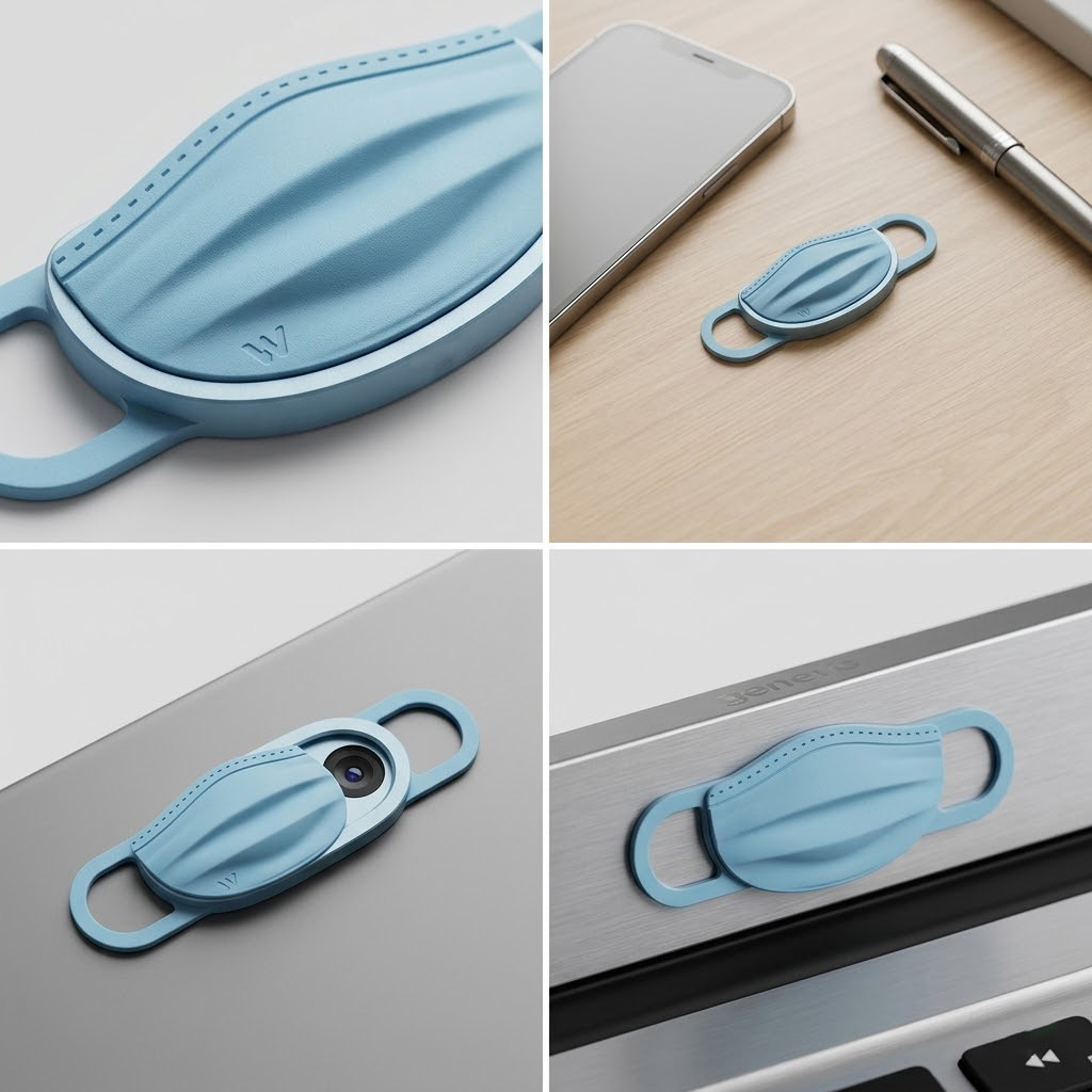 Security Mask Webcam Cover