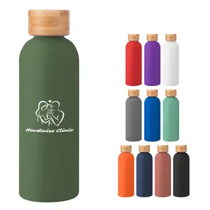 17 Oz Stainless Steel Bottle With Bamboo Lid