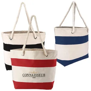 Cotton Resort Tote with Rope Handle