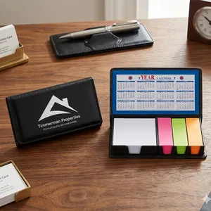 Leather Look Case Of Sticky Notes With Calendar
