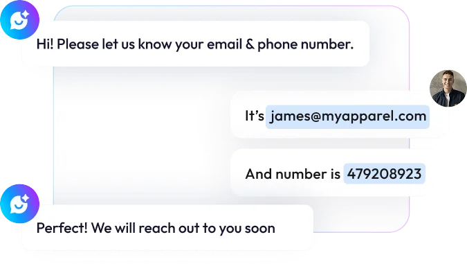 Collect customer info