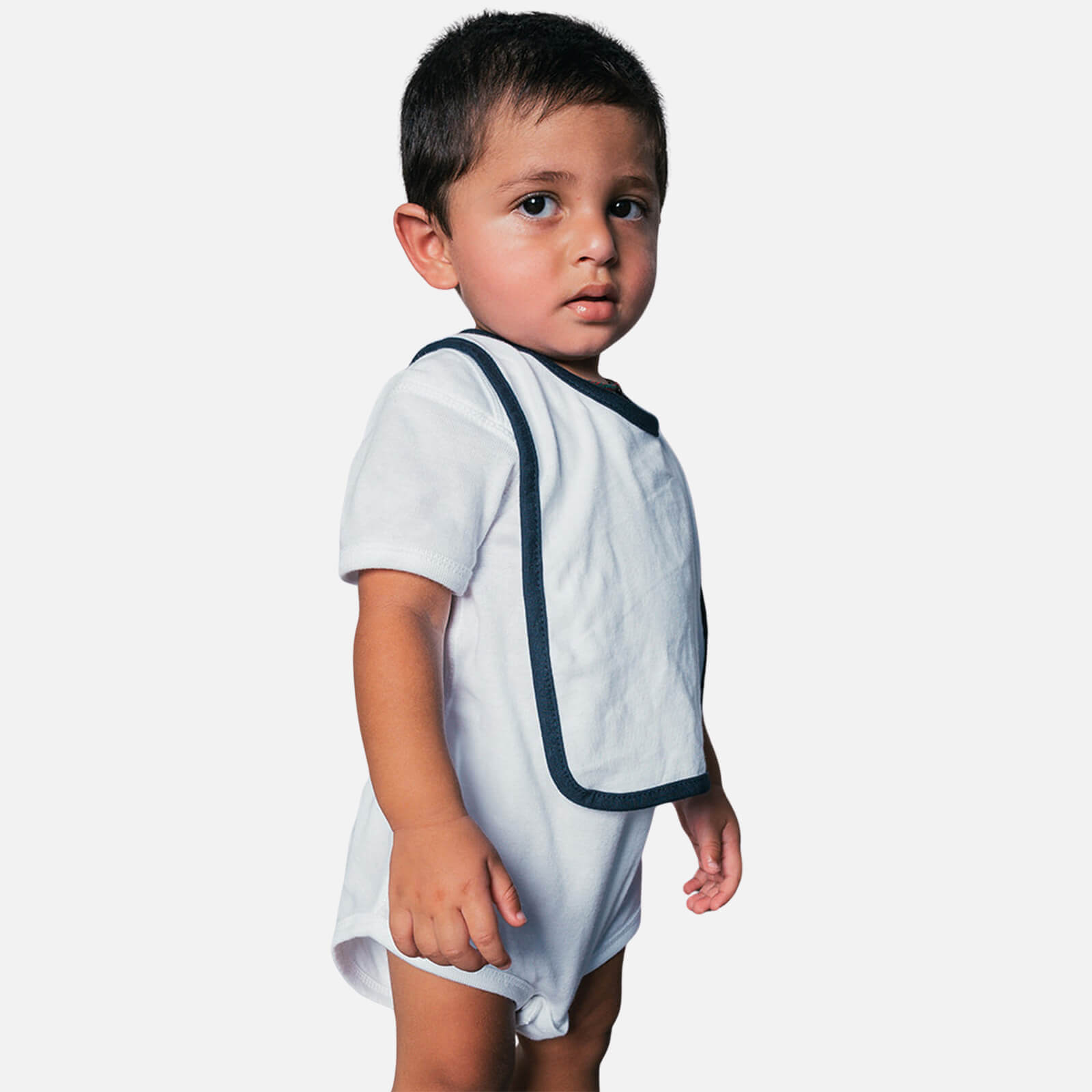 Baby Contrast Trim Jersey Bib Back