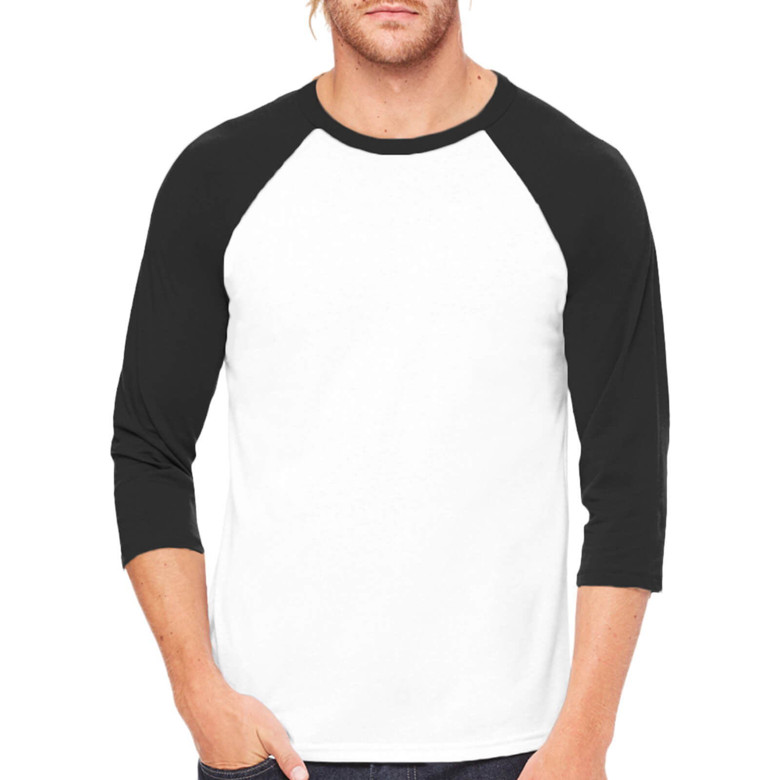 Unisex 3\4 Sleeve Baseball Tee Front