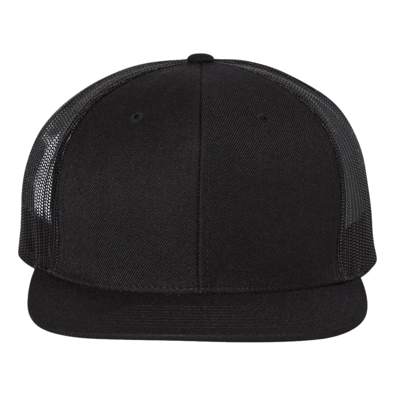 Wool Blend Flat Bill Trucker Cap Front