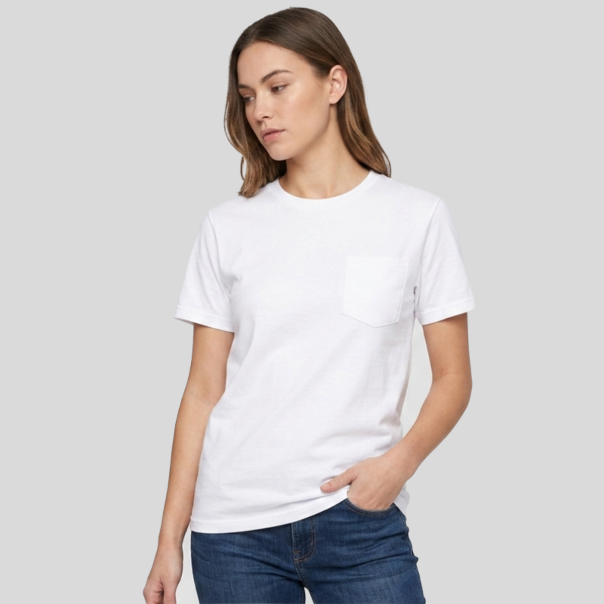 Unisex Heavyweight Jersey Pocket T-Shirt Front