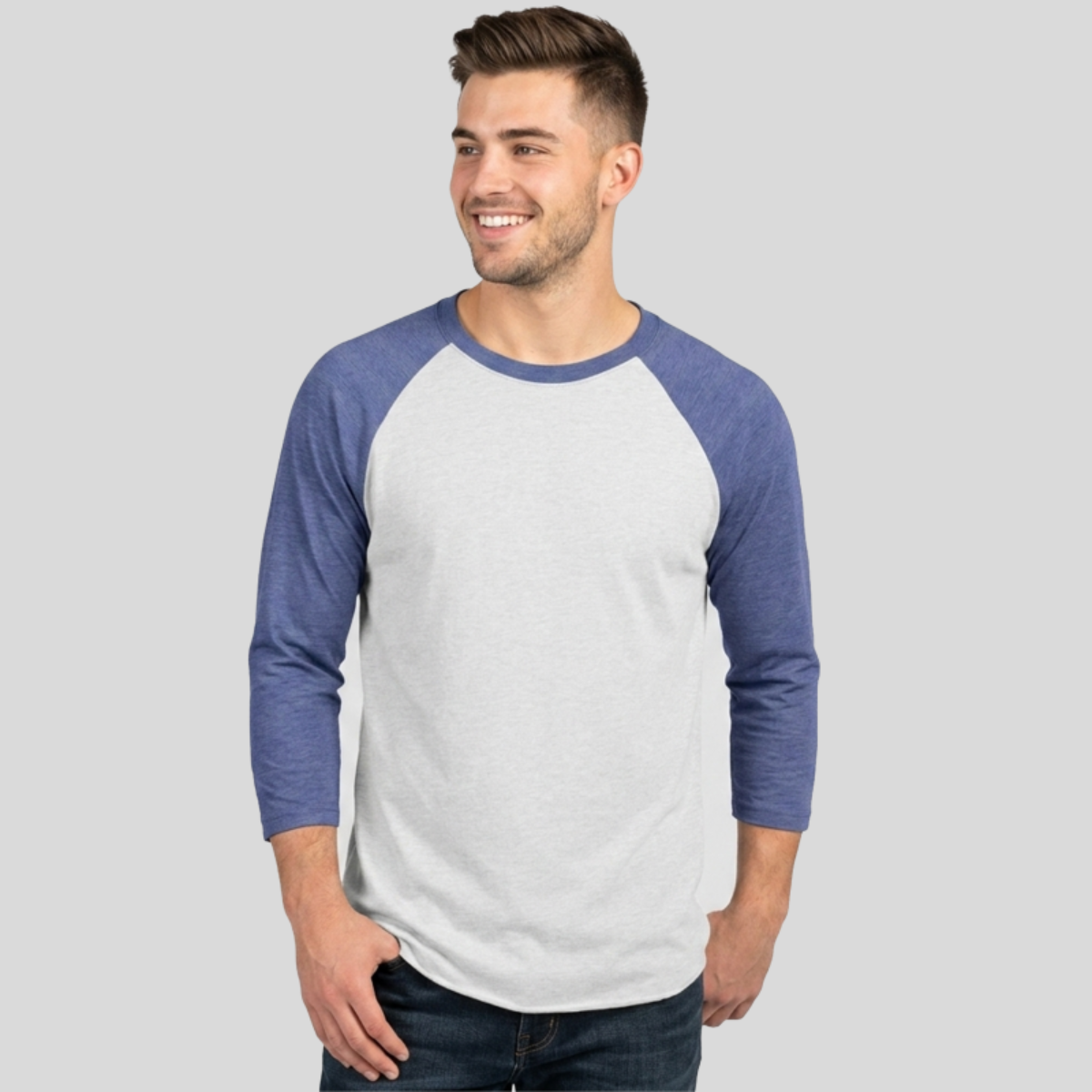 Unisex Tri-Blend 3\4 Raglan Tee Front