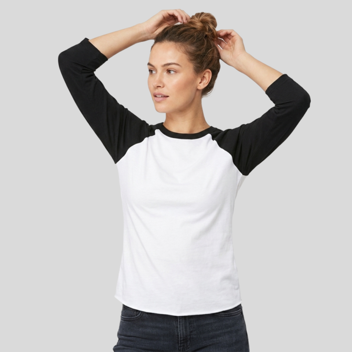 Unisex 3\4 Sleeve Baseball Tee Front