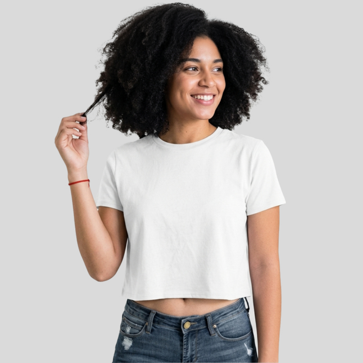 Women's Flowy Cropped Tee Front
