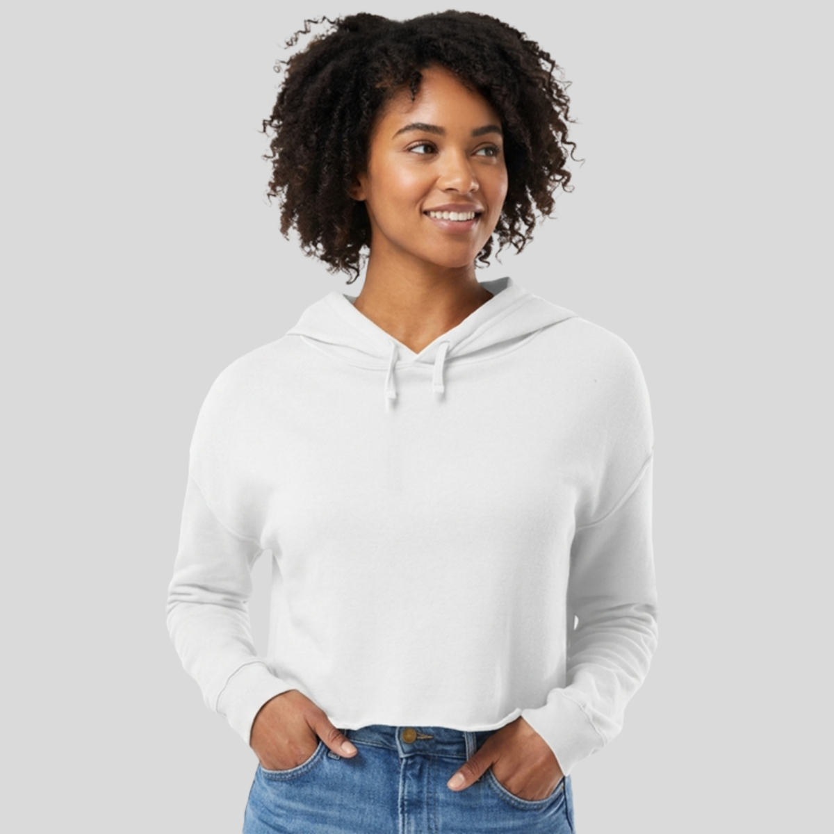 Women's Cropped Hooded Sweatshirt Front