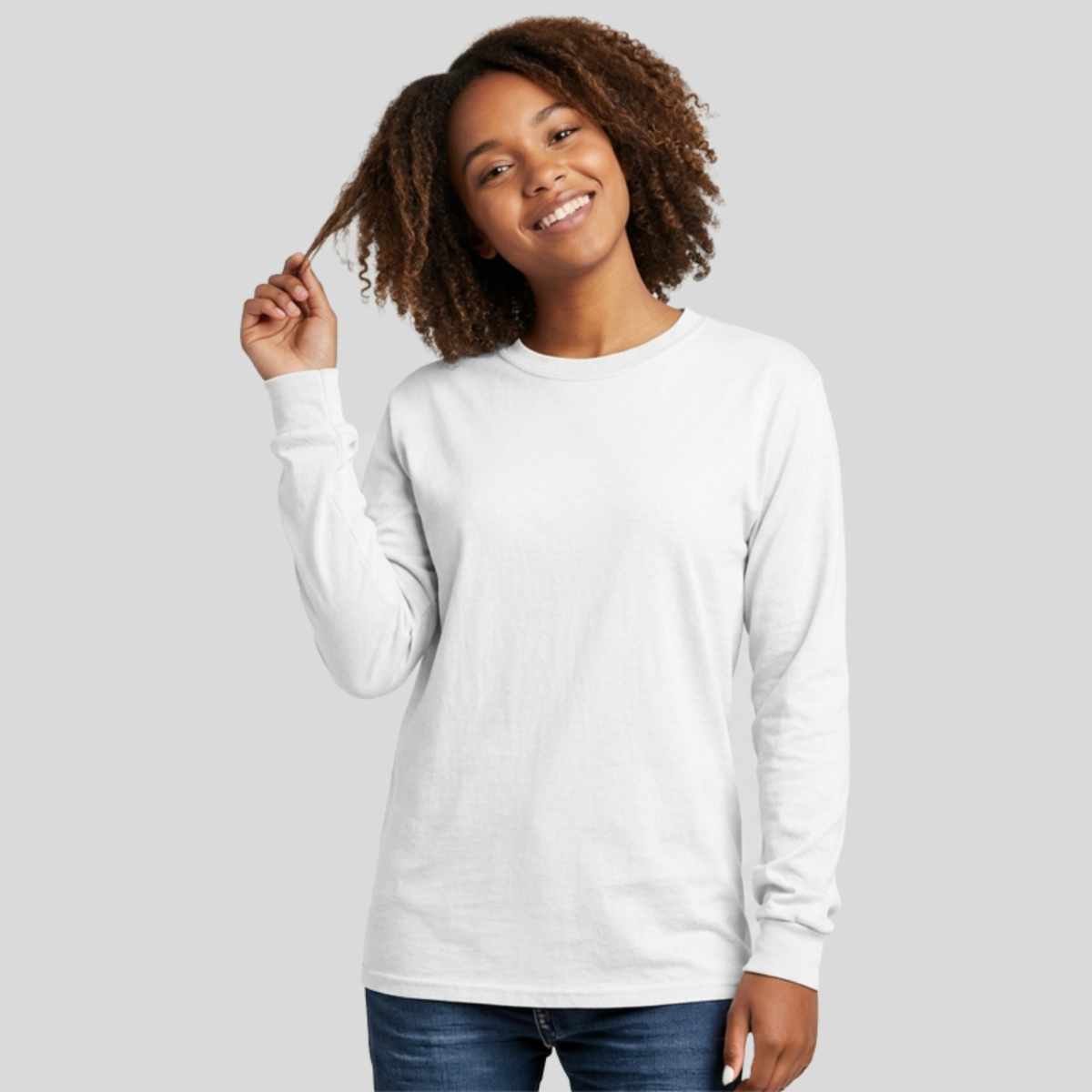 Unisex Garment-dyed Long Sleeve T-Shirt Front