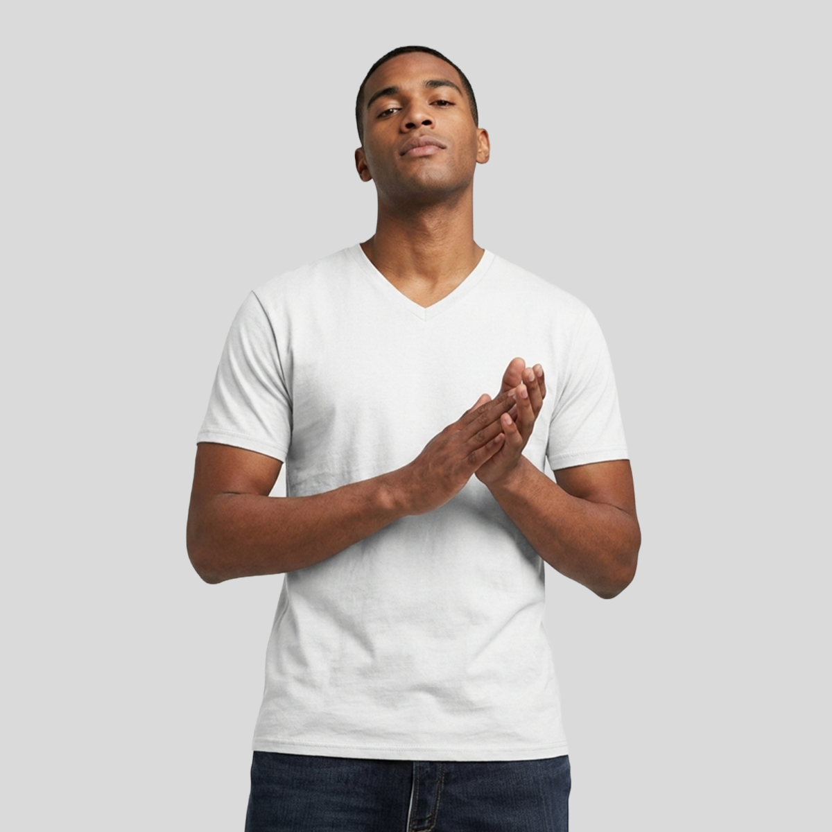 Men's Lightweight V-Neck Tee Front