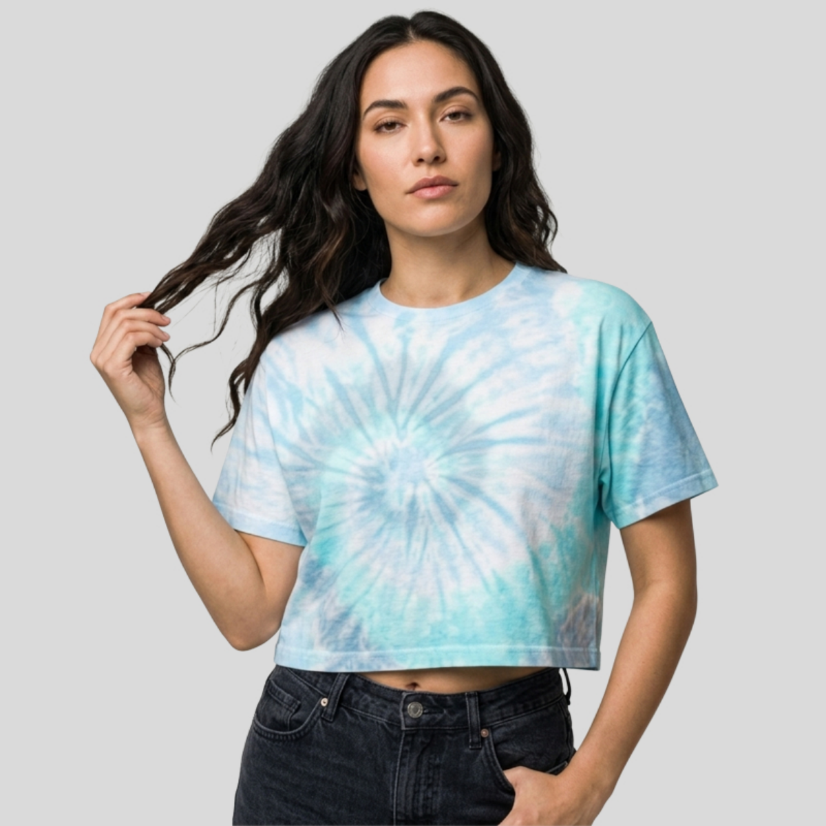 Women's Tie-Dye Crop Tee Front