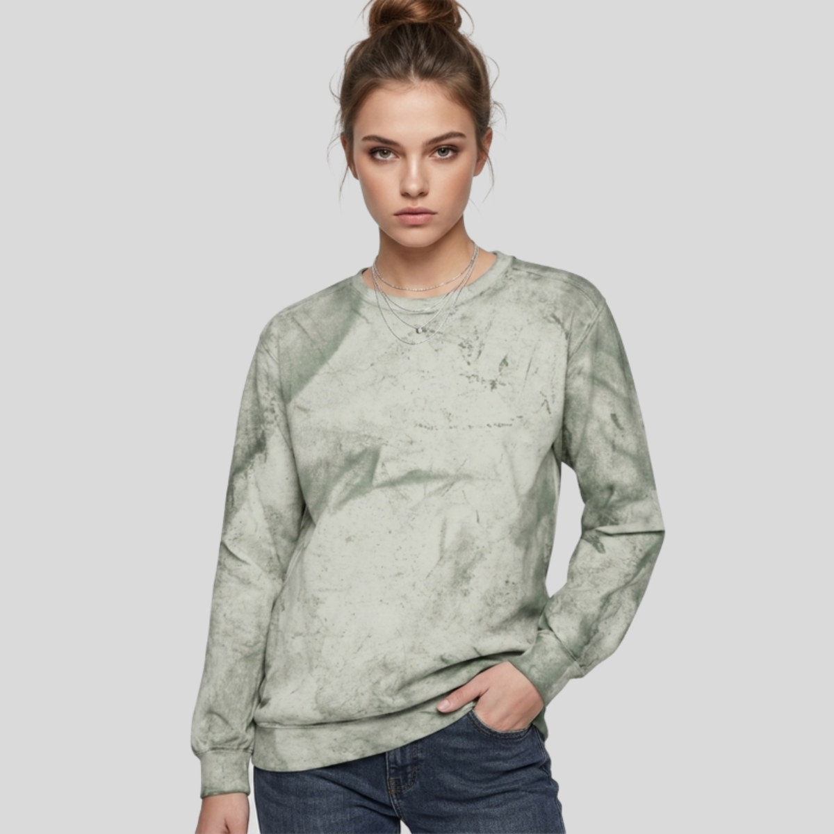 Unisex Color Blast Crewneck Sweatshirt Front