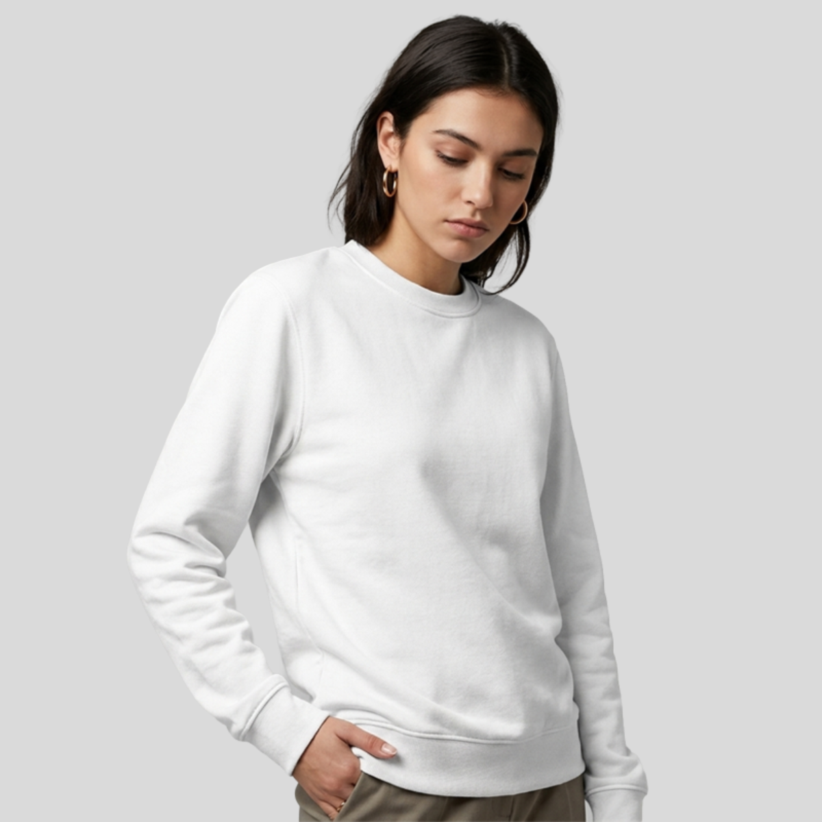 adidas Unisex Fleece Crewneck Sweatshirt Front