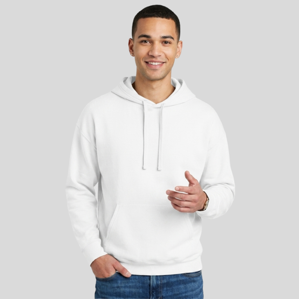 Unisex Lightweight Hooded Sweatshirt Front