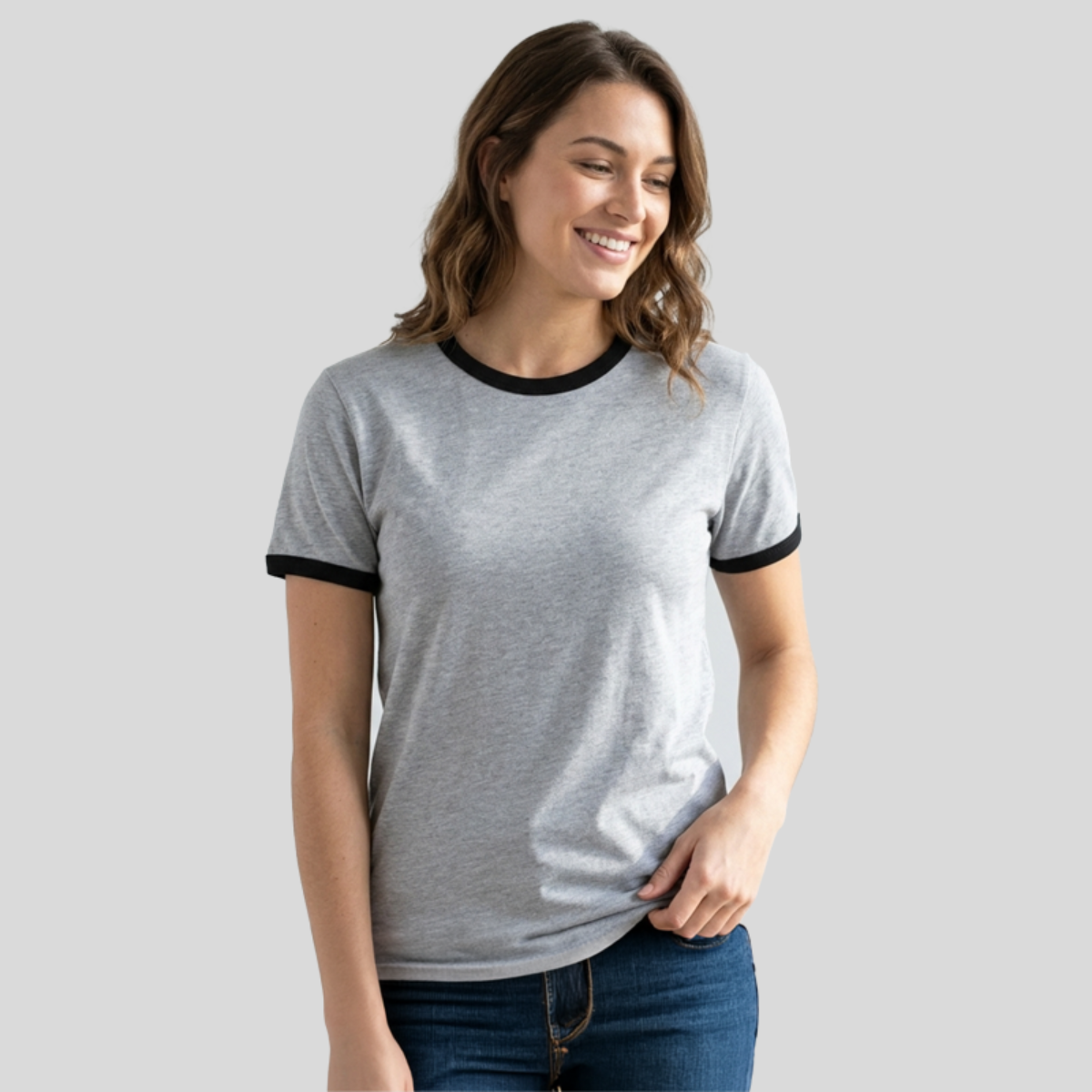 Unisex Cotton Ringer T-Shirt Front