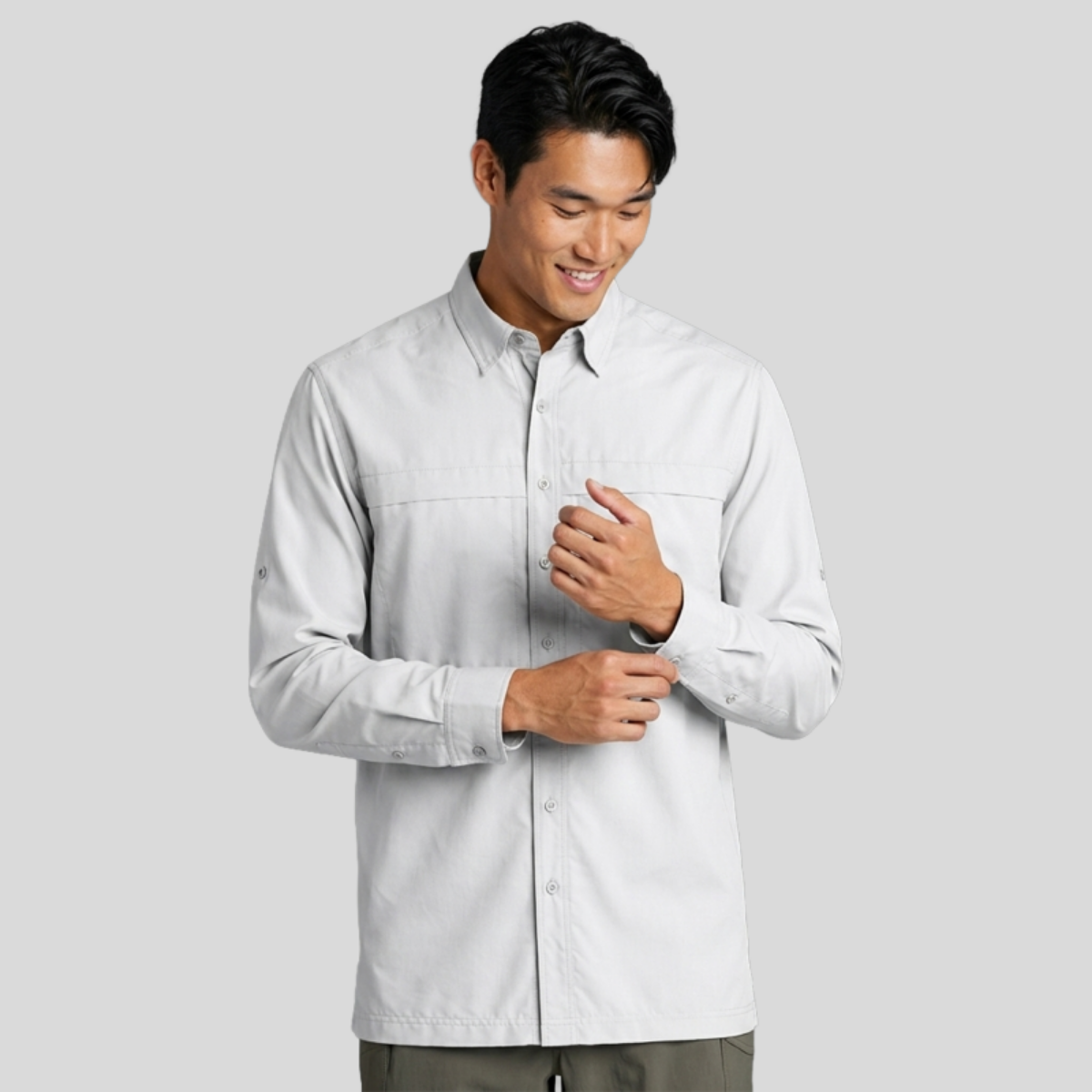Port Authority® Men's Long Sleeve UV Daybreak Shirt (Embroidery) Front