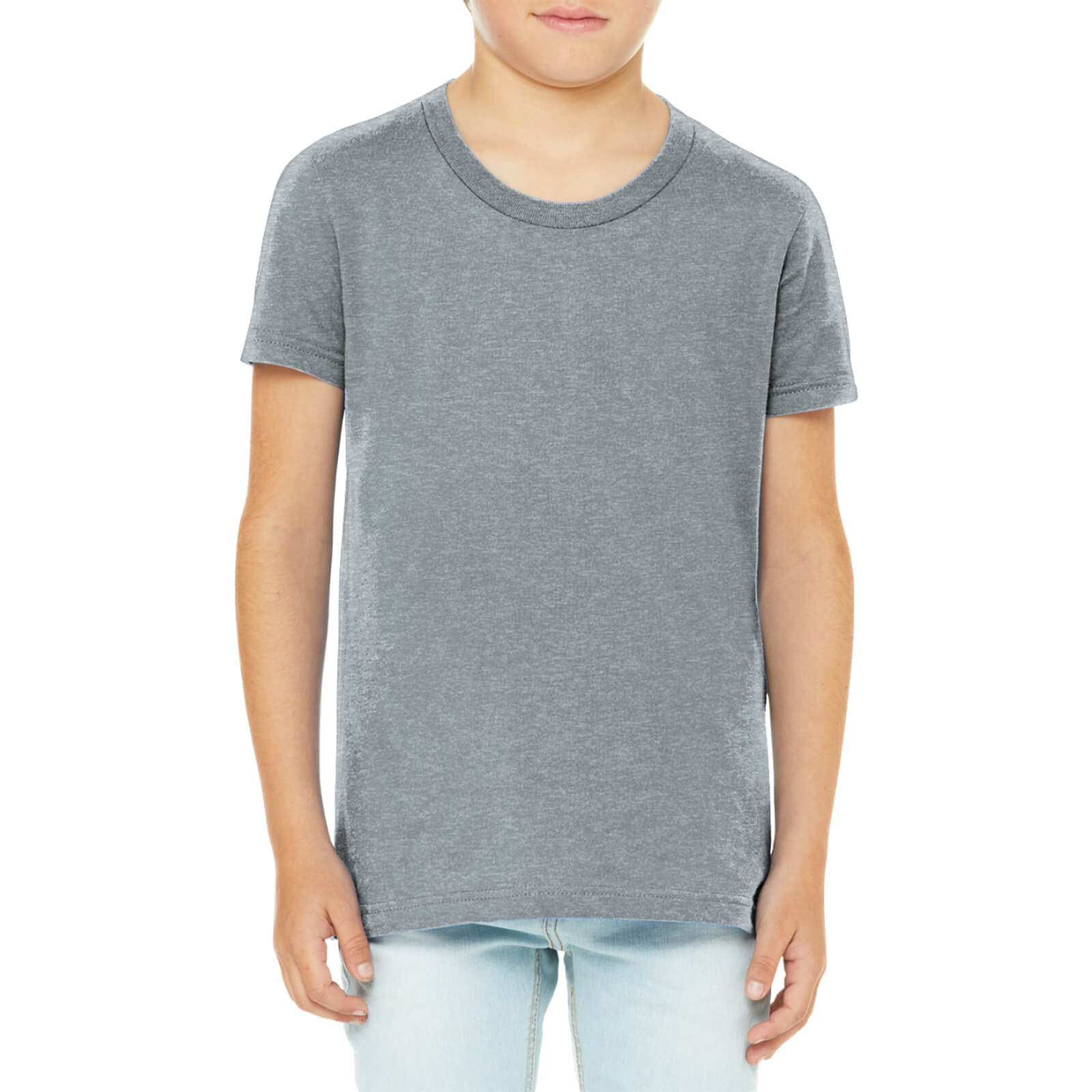 BELLA+CANVAS Youth Heather CVC Tee BC3001YCVC Front