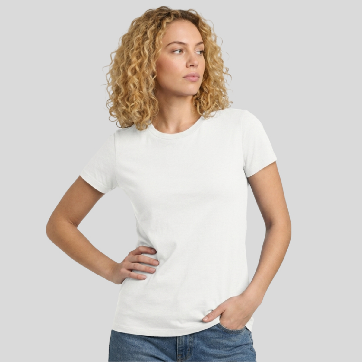 Next Level Apparel Women's CVC Tee. NL6610 Front