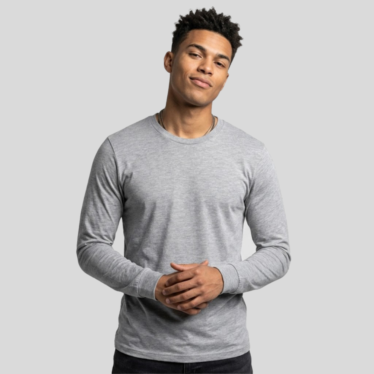 Bella + Canvas Unisex CVC Jersey Long-Sleeve T-shirt Front