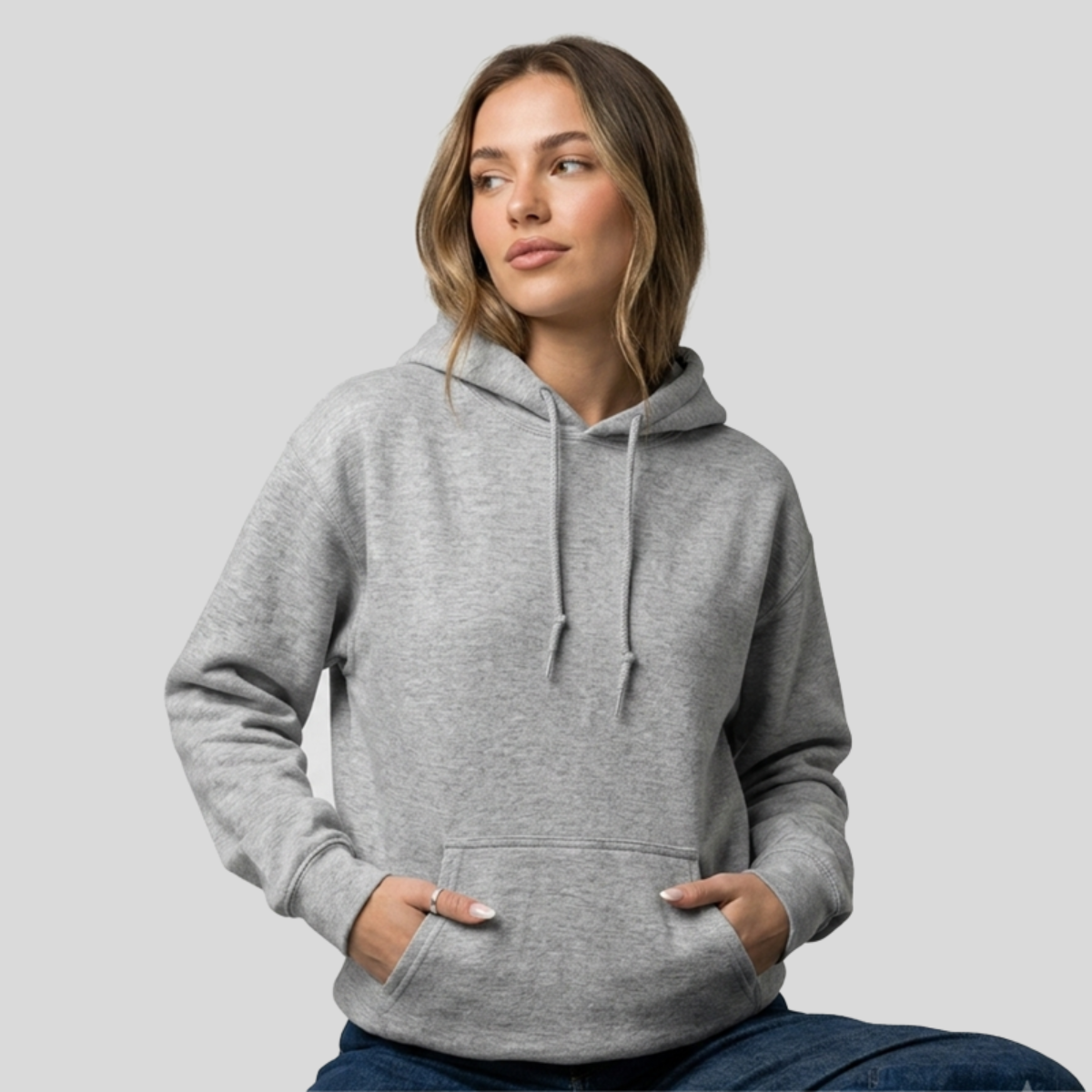 Unisex Lightweight Fleece Pullover Hoodie 6.9 Oz Front