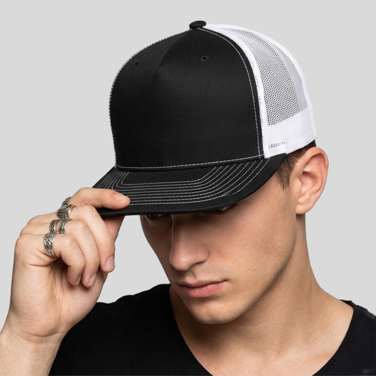 YP Classics Flat Bill Trucker Cap Front