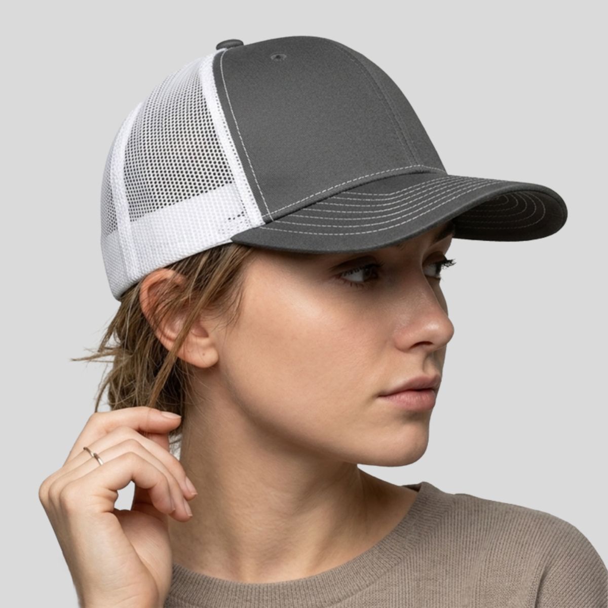 YP Classics Six Panel Retro Trucker Cap Front